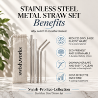 Stainless Steel Metal Straw Set benefits